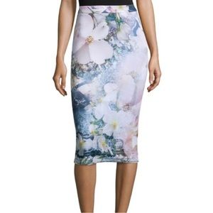 Ted Baker Sinda Floral Print Midi Pencil Skirt